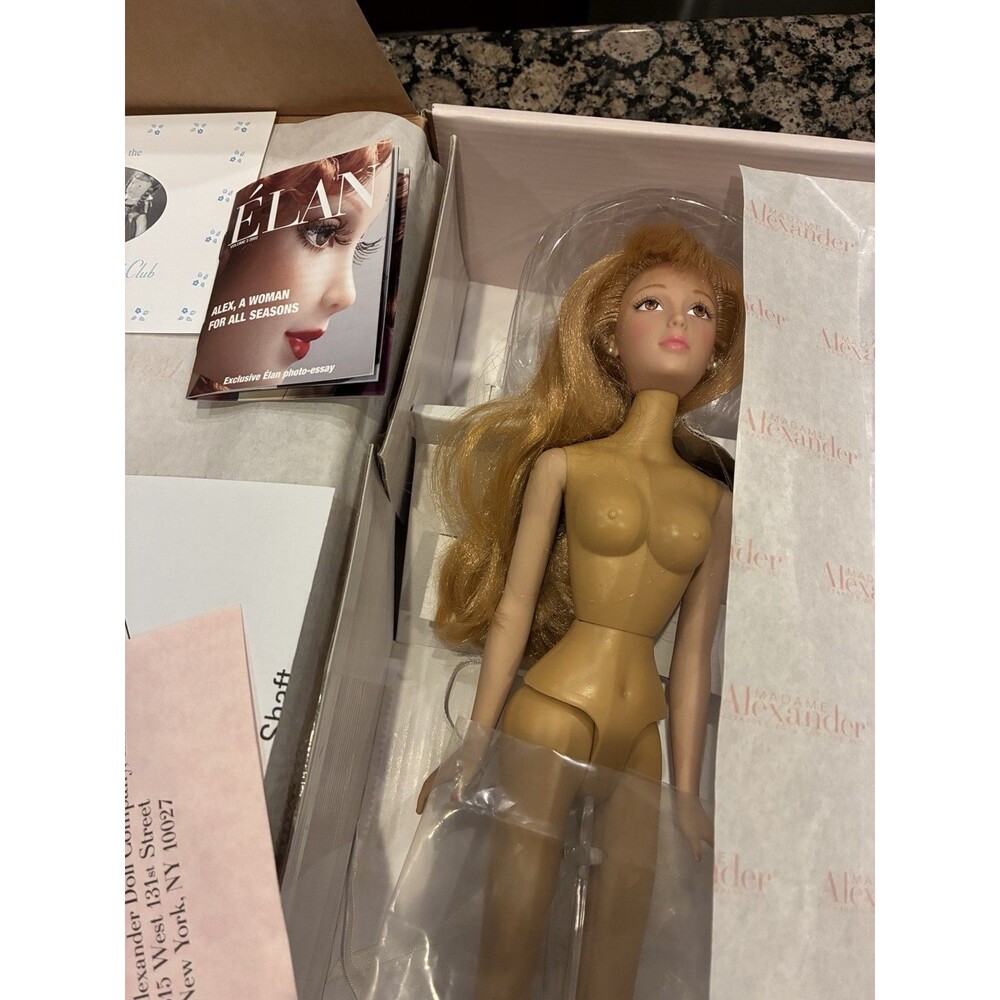 Madame Alexander 16" Alex Doll Honey Blonde Nude Mint Box Stand Paperwork